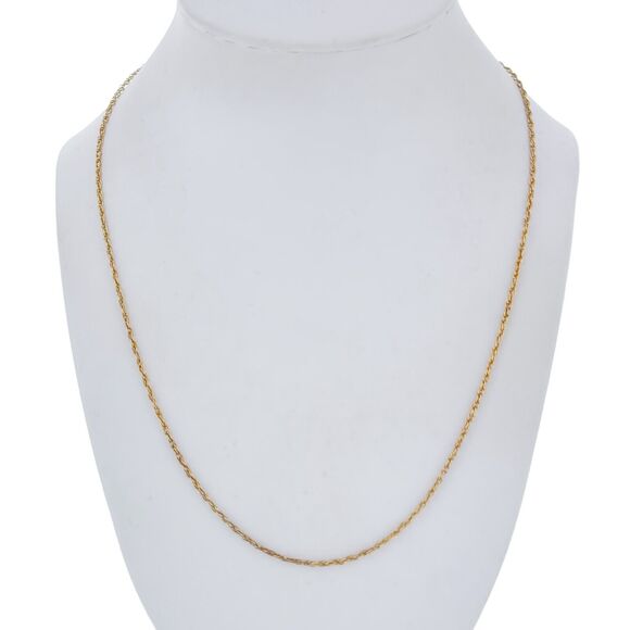 Vintage MSG Sterling Silver 925 Gold Tone Rope Chain Necklace 20" - Picture 1 of 3